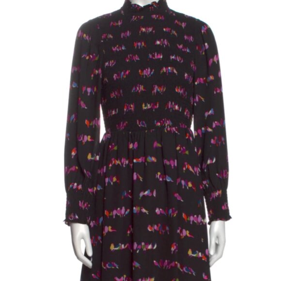 Kate Spade Love Birds Smocked Dress Size 6 - Picture 1 of 6